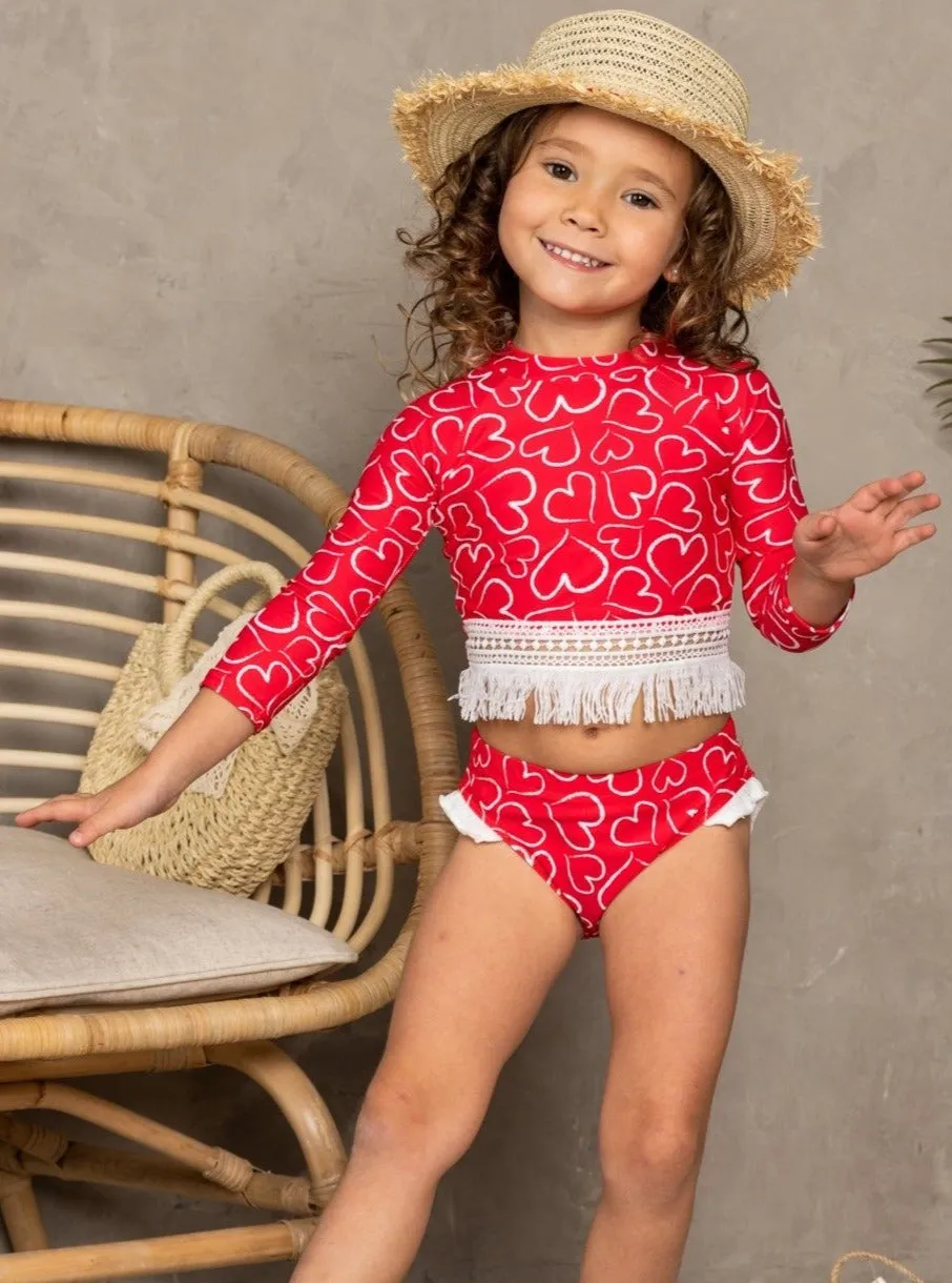 Weekend Getaway Rash Guard Two Piece Swimsuit