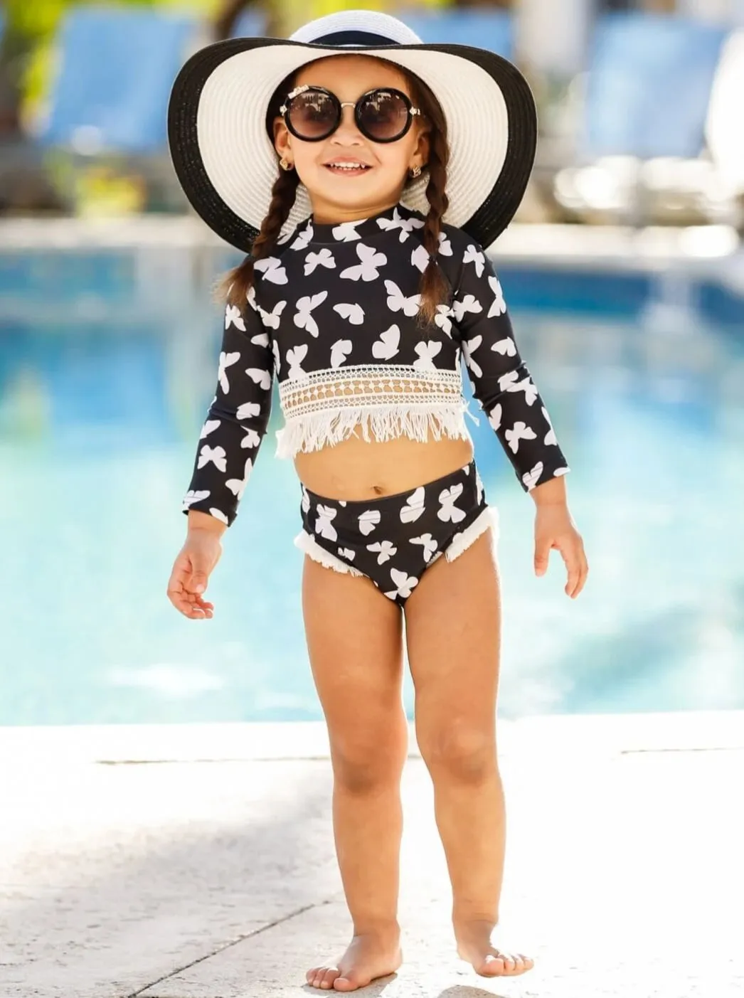 Weekend Getaway Rash Guard Two Piece Swimsuit