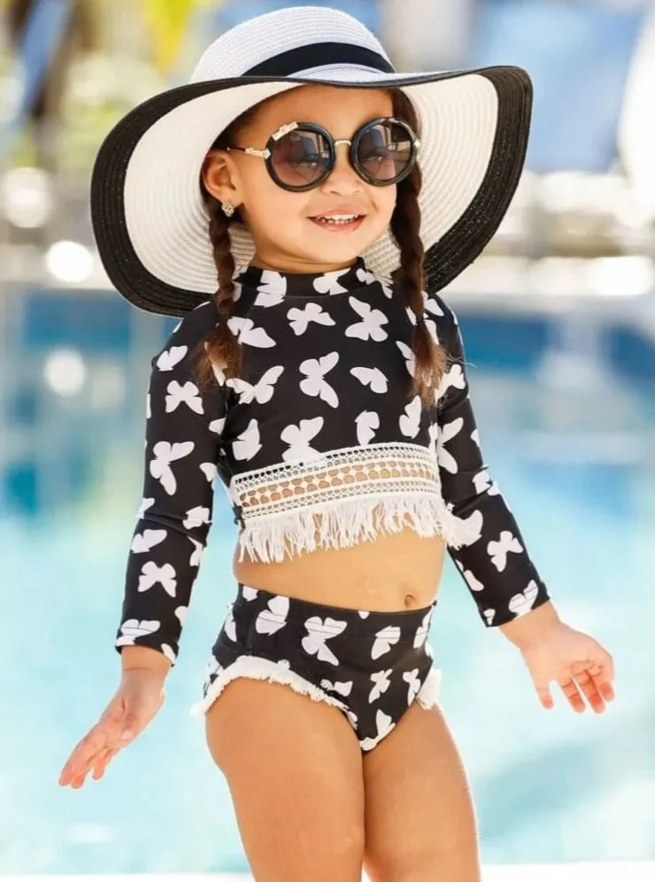Weekend Getaway Rash Guard Two Piece Swimsuit