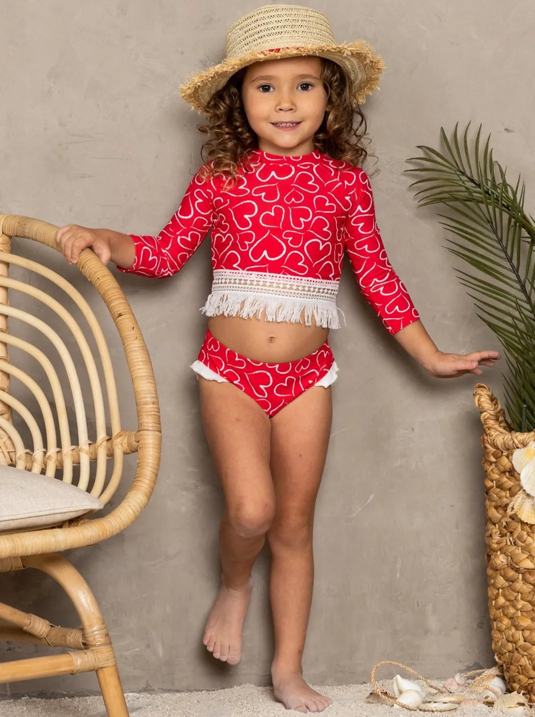 Weekend Getaway Rash Guard Two Piece Swimsuit