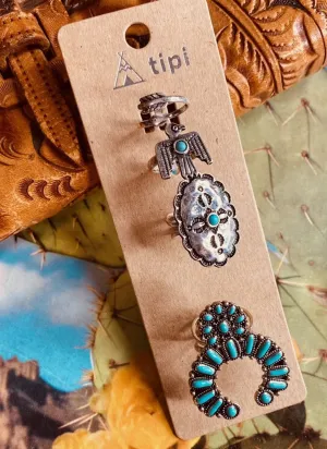Western Adjustable Ring Set