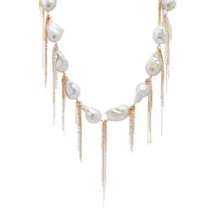 White Fringe 16" Strand