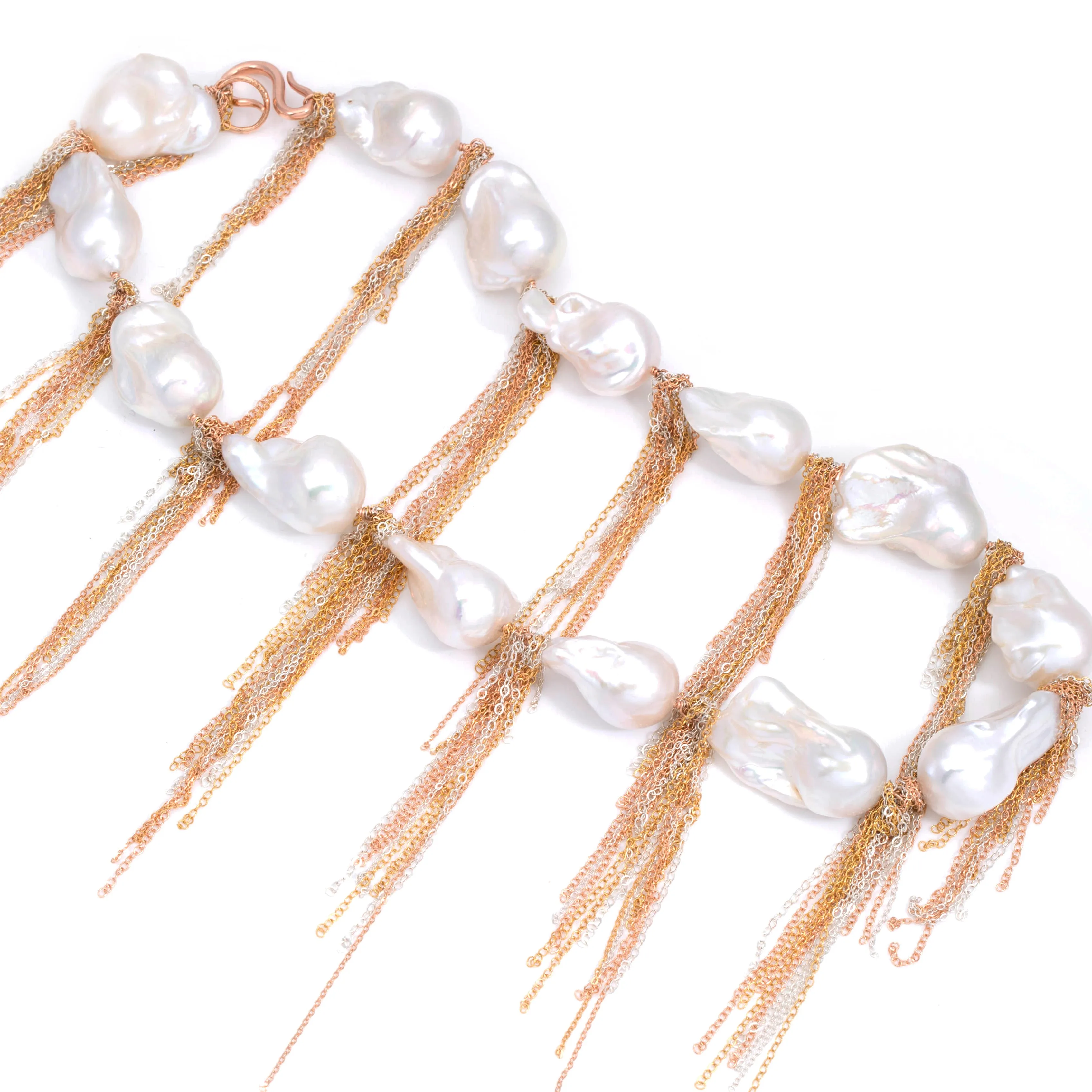White Fringe 16" Strand