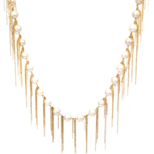 White Fringe 18" Necklace