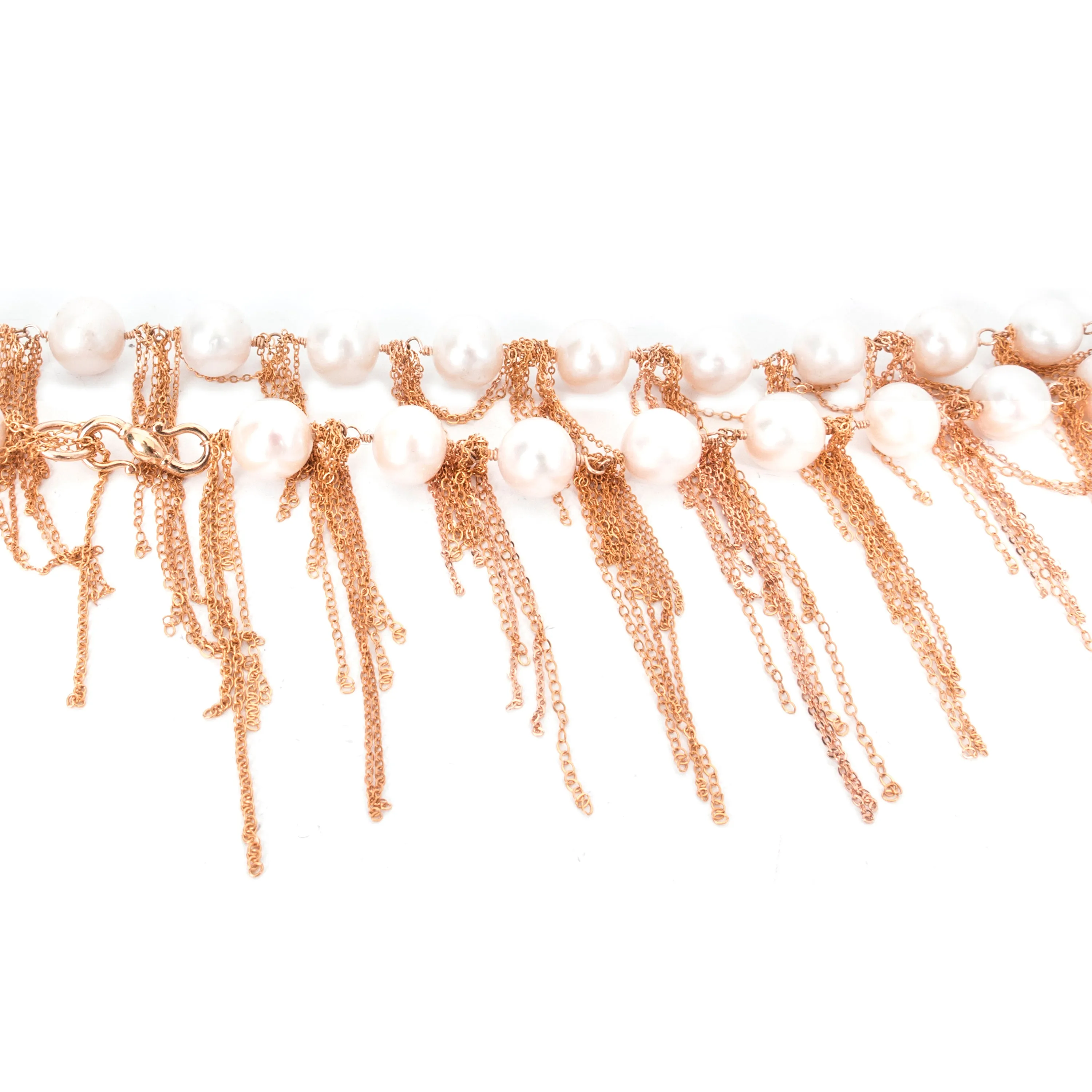 White Fringe 62" Necklace