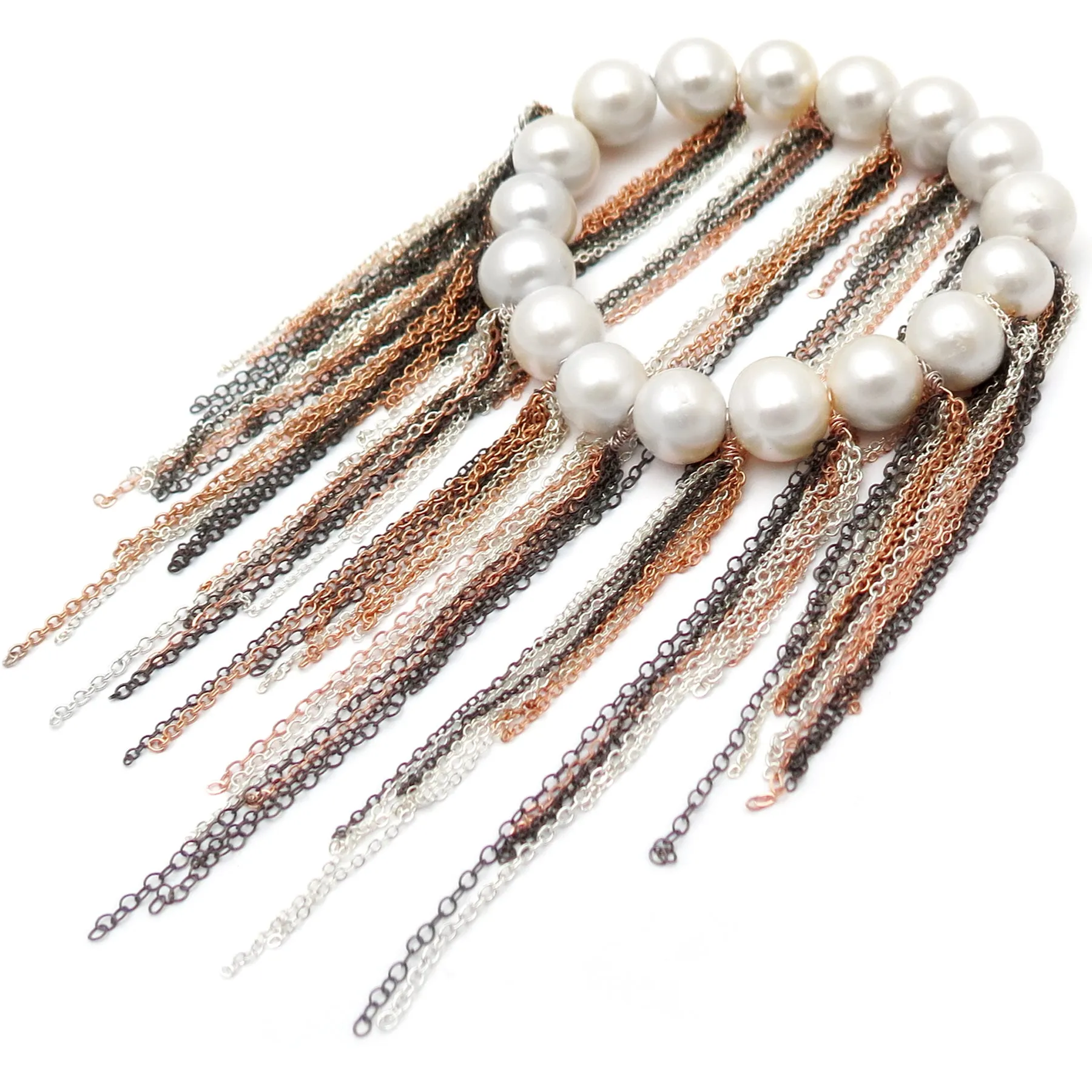 White Fringe Bracelet