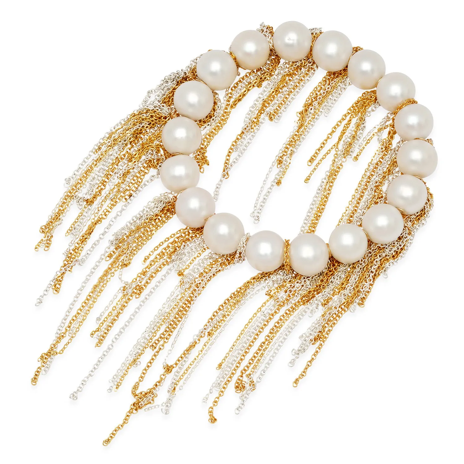 White Fringe Bracelet