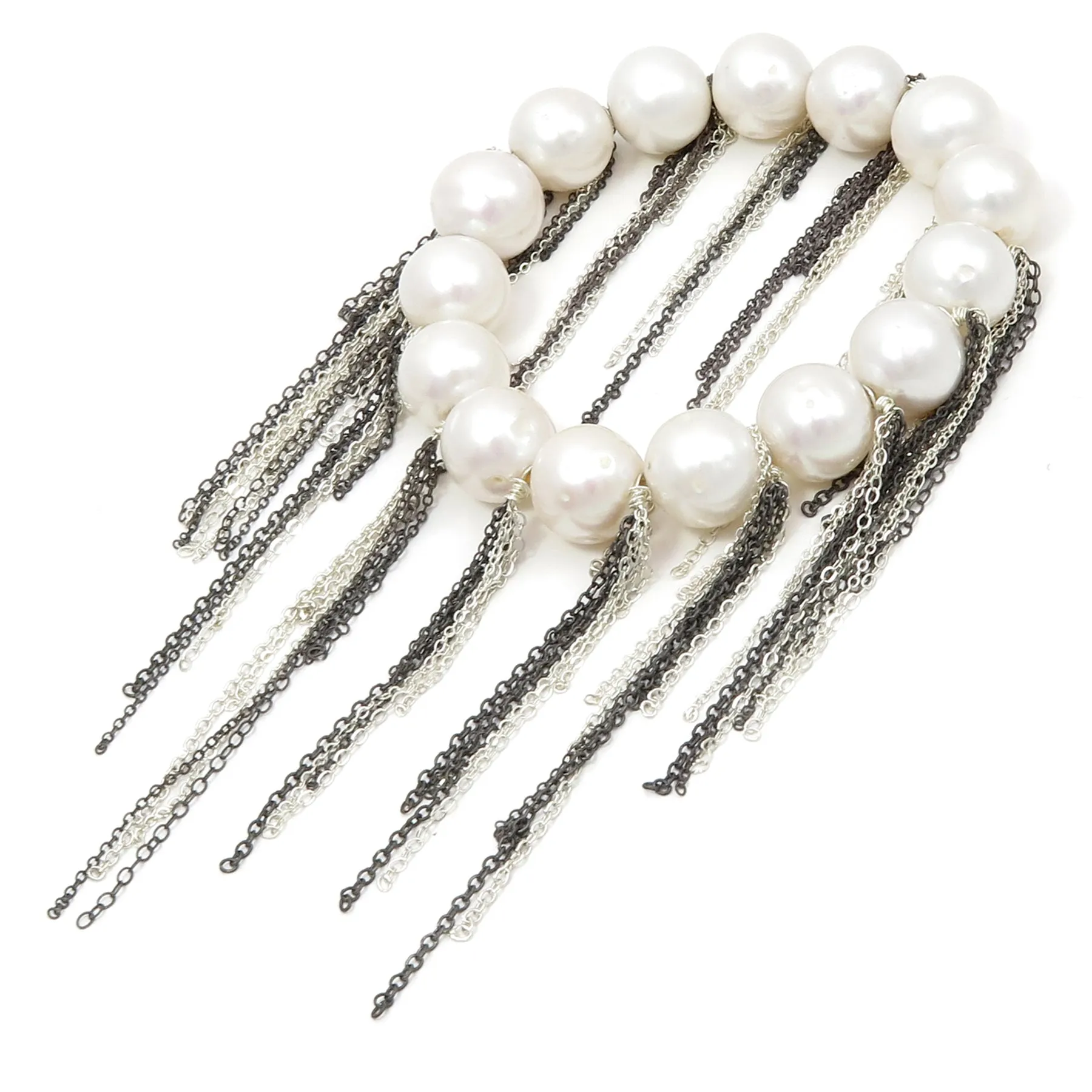 White Fringe Bracelet