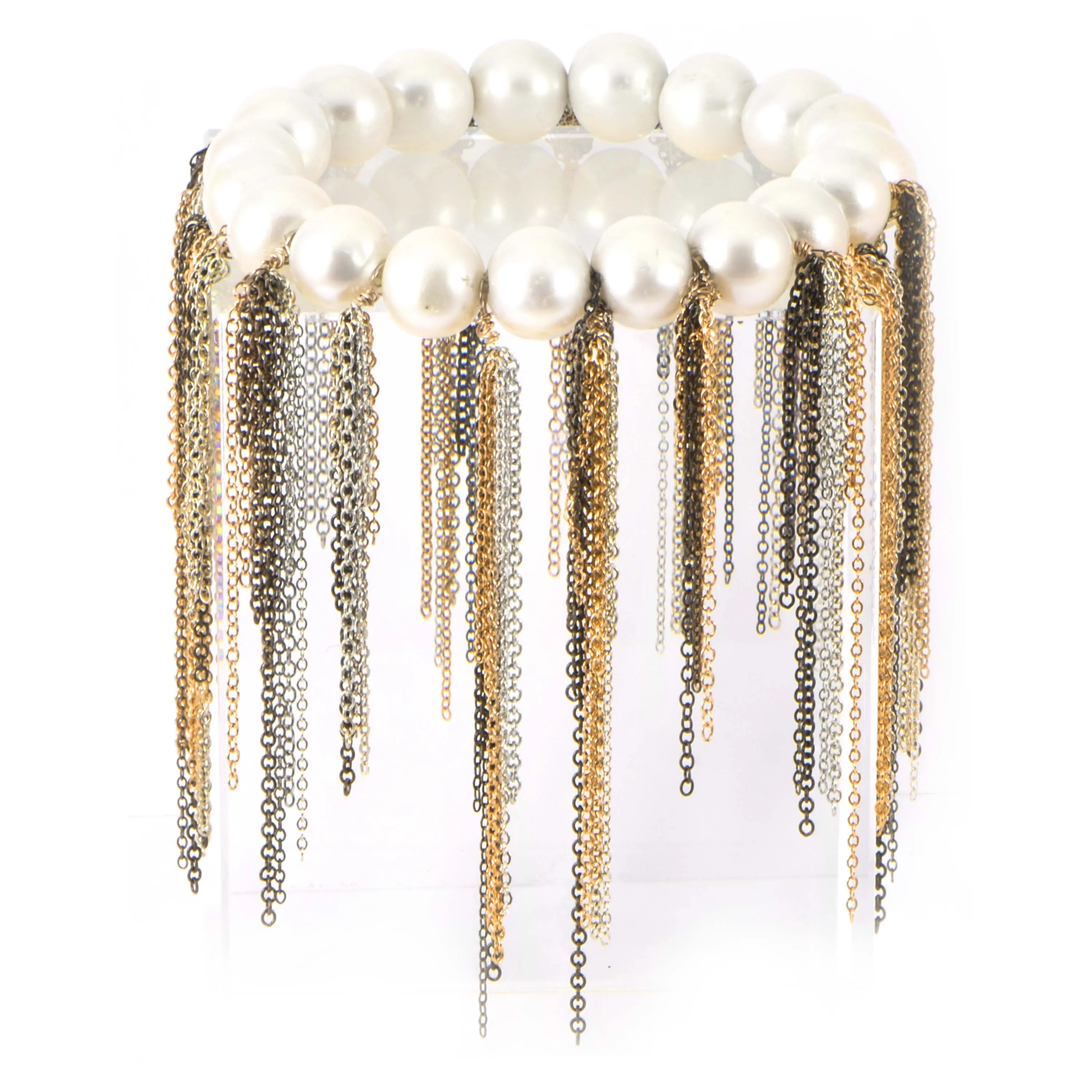 White Fringe Bracelet