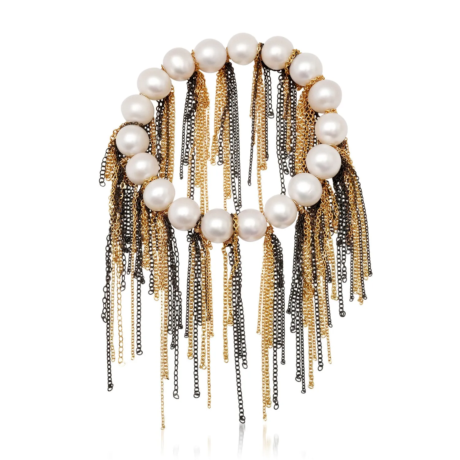 White Fringe Bracelet