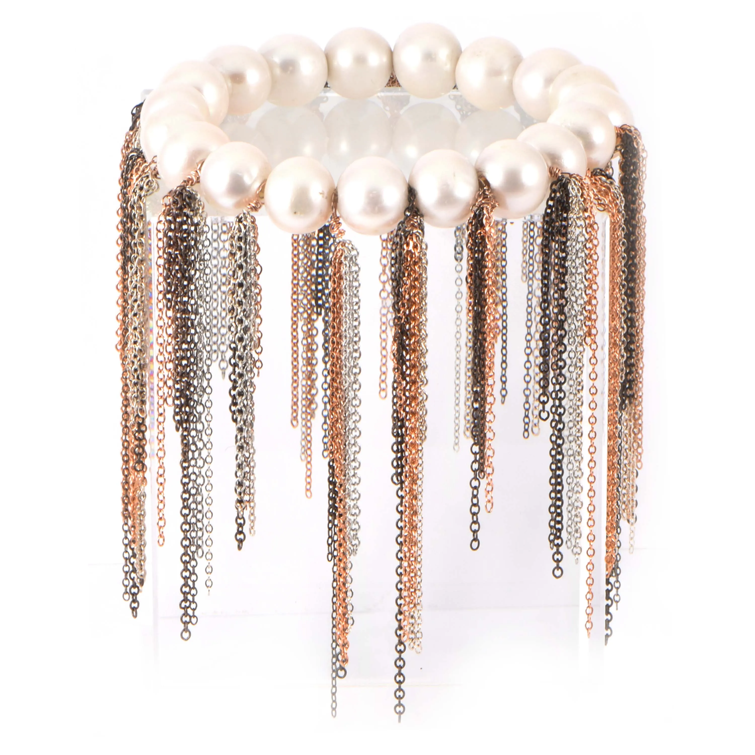 White Fringe Bracelet