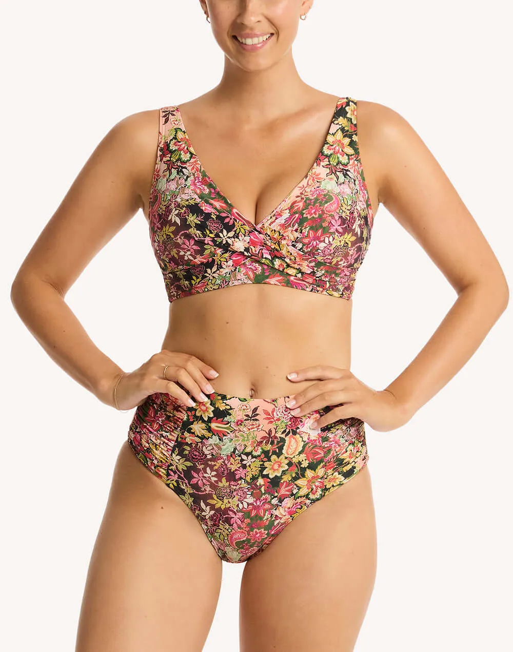 Wildflower G Cup Cross Front Bikini Top