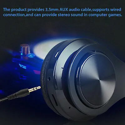 Wireless Bluetooth 5.0 Headphone Mic Stereo Earphone Super Bass Headset Foldable