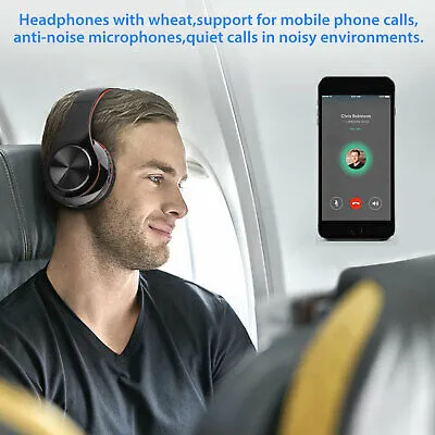 Wireless Bluetooth 5.0 Headphone Mic Stereo Earphone Super Bass Headset Foldable