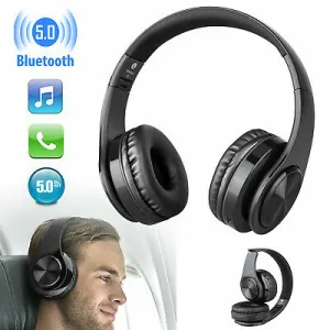 Wireless Bluetooth 5.0 Headphone Mic Stereo Earphone Super Bass Headset Foldable