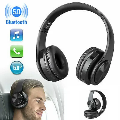 Wireless Bluetooth 5.0 Headphone Mic Stereo Earphone Super Bass Headset Foldable