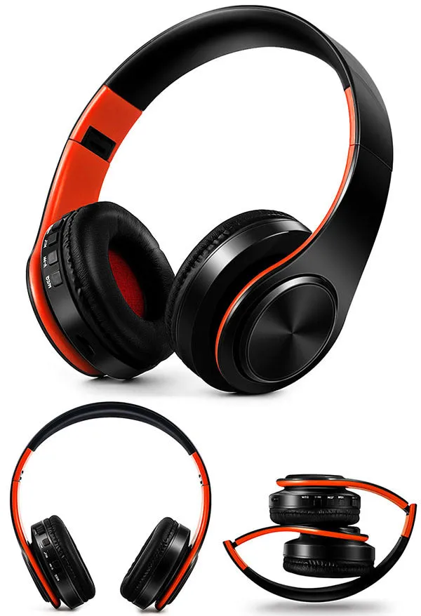Wireless Bluetooth Foldable Stereo Headphones with Microphone