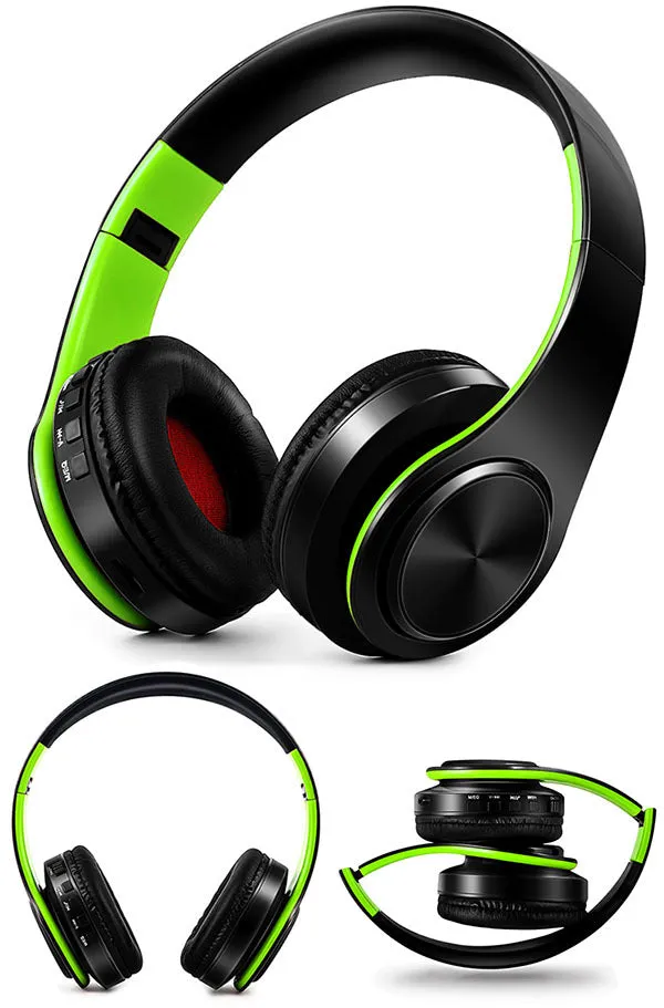 Wireless Bluetooth Foldable Stereo Headphones with Microphone