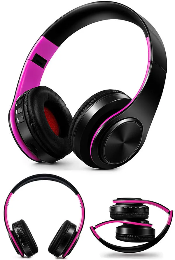 Wireless Bluetooth Foldable Stereo Headphones with Microphone