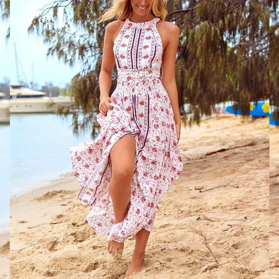 Women Bomemia Split Front Backless Dresses