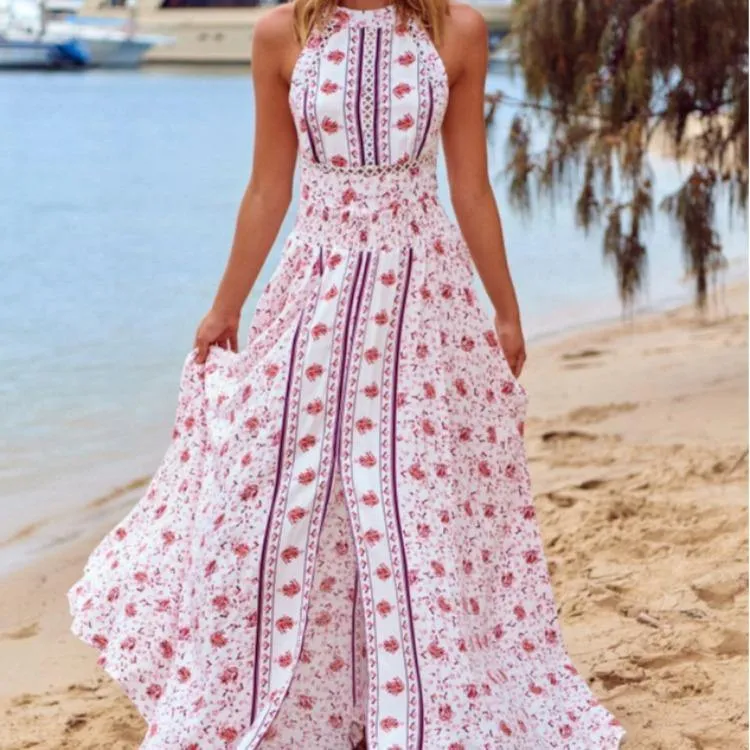 Women Bomemia Split Front Backless Dresses