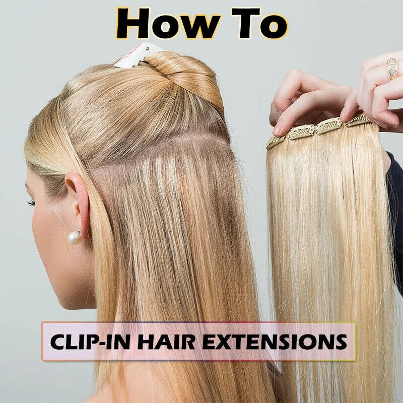 Women Easy Clip In Human Hair Extensions 8PCS Thick Real Hair Cabelo Humano Can Use 6 Months