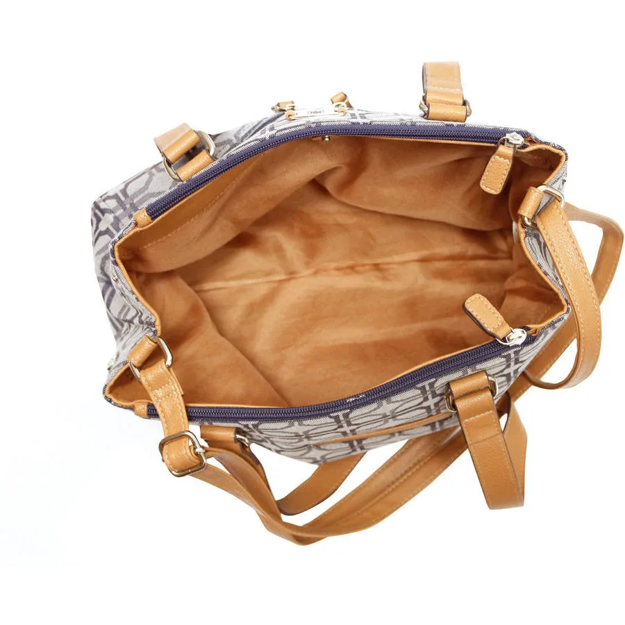 Women's Jacquard Satchel Handbag