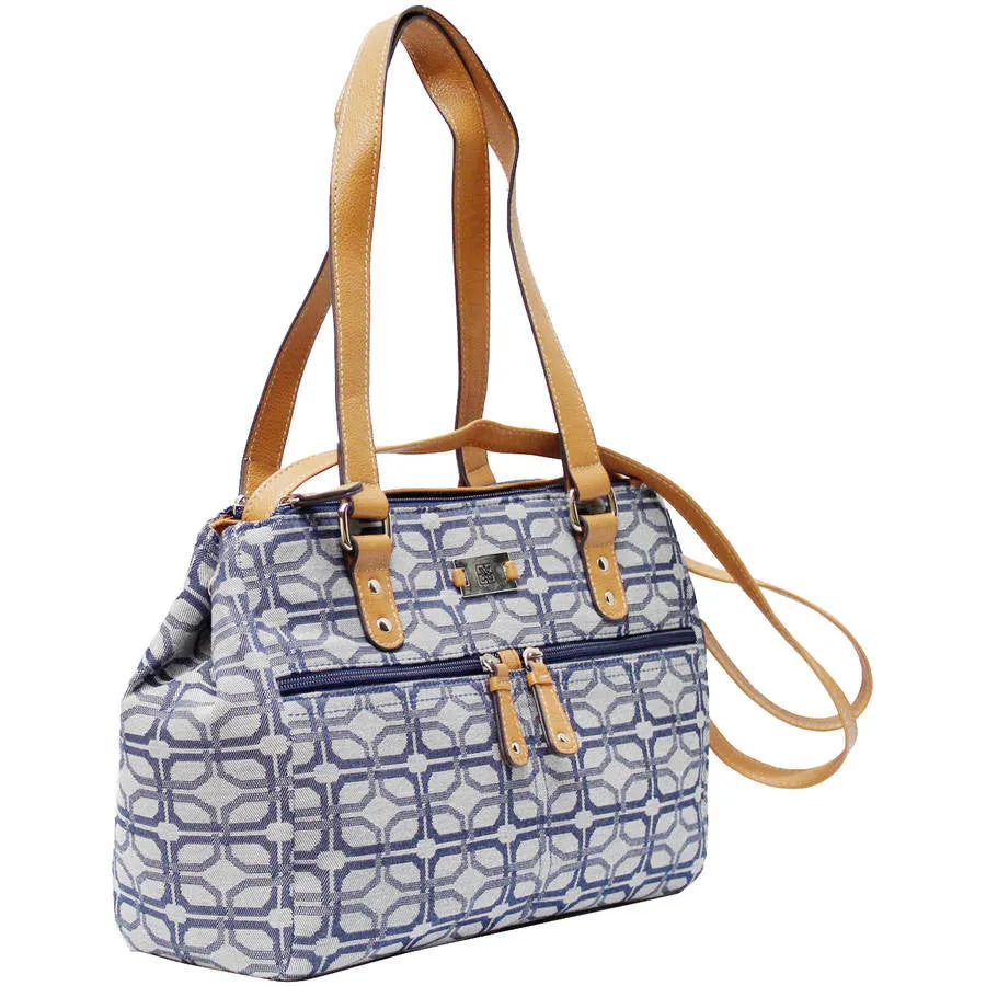 Women's Jacquard Satchel Handbag