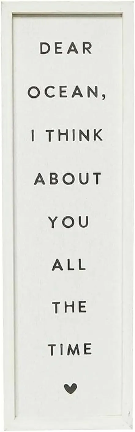 WOOD SIGN BEACH DÉCOR FRAMED INSPIRATIONAL WALL ART