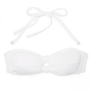 Xhilaration Women's Knot Front Ribbed Texture Bandeau Bikini Top